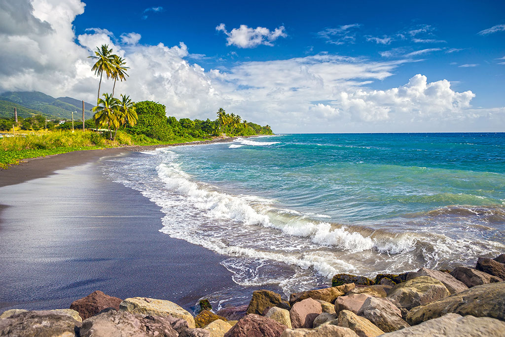 St. Kitts offers uncrowded and undeveloped beaches and shorelines on both the Atlantic and Caribbean coasts.