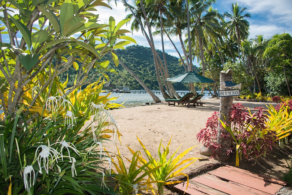 Guest can snorkel right from the beach at Lalati Resort.