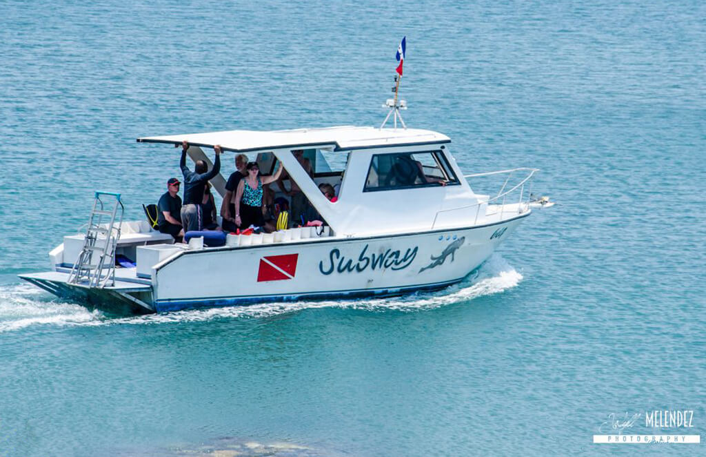 Subway Watersports has a fleet of 10 dive boats to accommodate groups of any size from 5 to 20.