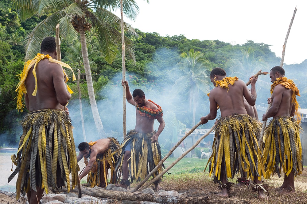 The fire walkers of Beqa Island are famous for their ability to walk across fire-heated rocks with impunity.