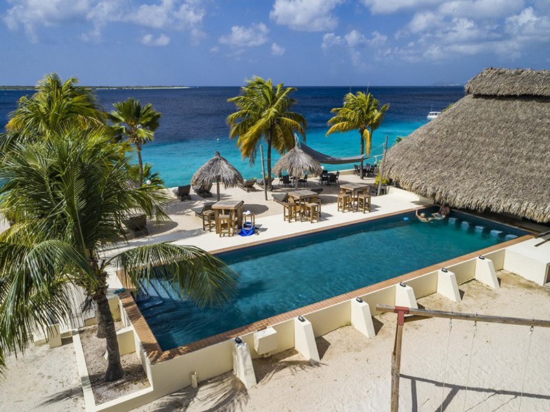 Resort amenities at Buddy Dive include an oceanfront pool with swim-up bar service. Resort amenities at Buddy Dive include an oceanfront pool with swim-up bar service.