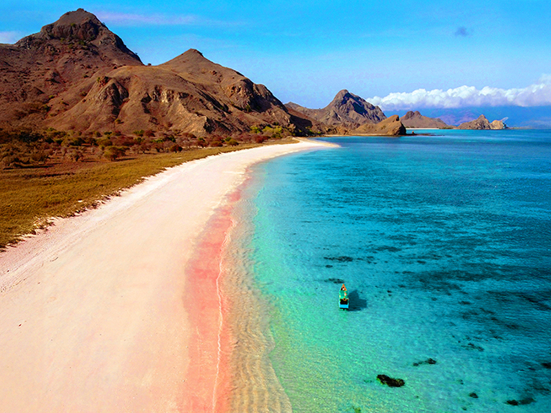 Pink Sand Beach on Padar Island. Pink Sand Beach on Padar Island.