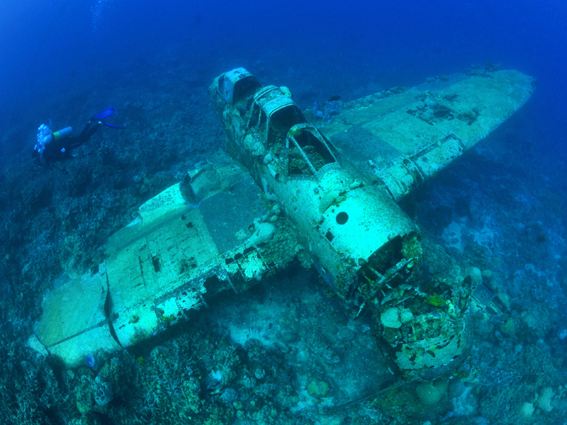 Palau waters hold an impressive collection of WWII shipwrecks and aircraft. Palau waters hold an impressive collection of WWII shipwrecks and aircraft.