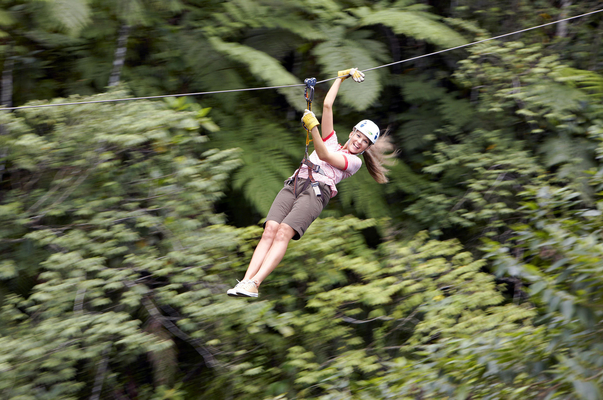 Ziplining in Fiji