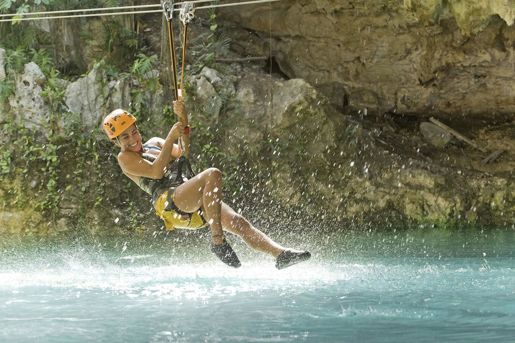 Ziplining in Riviera Maya