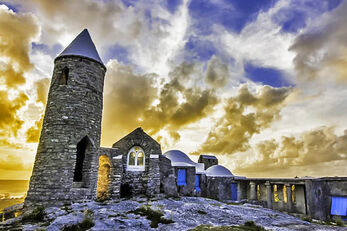 The ruins of Cat Island's Hermitage monastery sit on the highest point in the Bahamas. The ruins of Cat Island's Hermitage monastery sit on the highest point in the Bahamas.