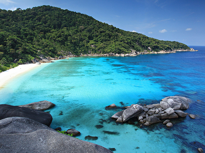 The uninhabited Similan Islands lie within a protected marine park with set visitor limits.