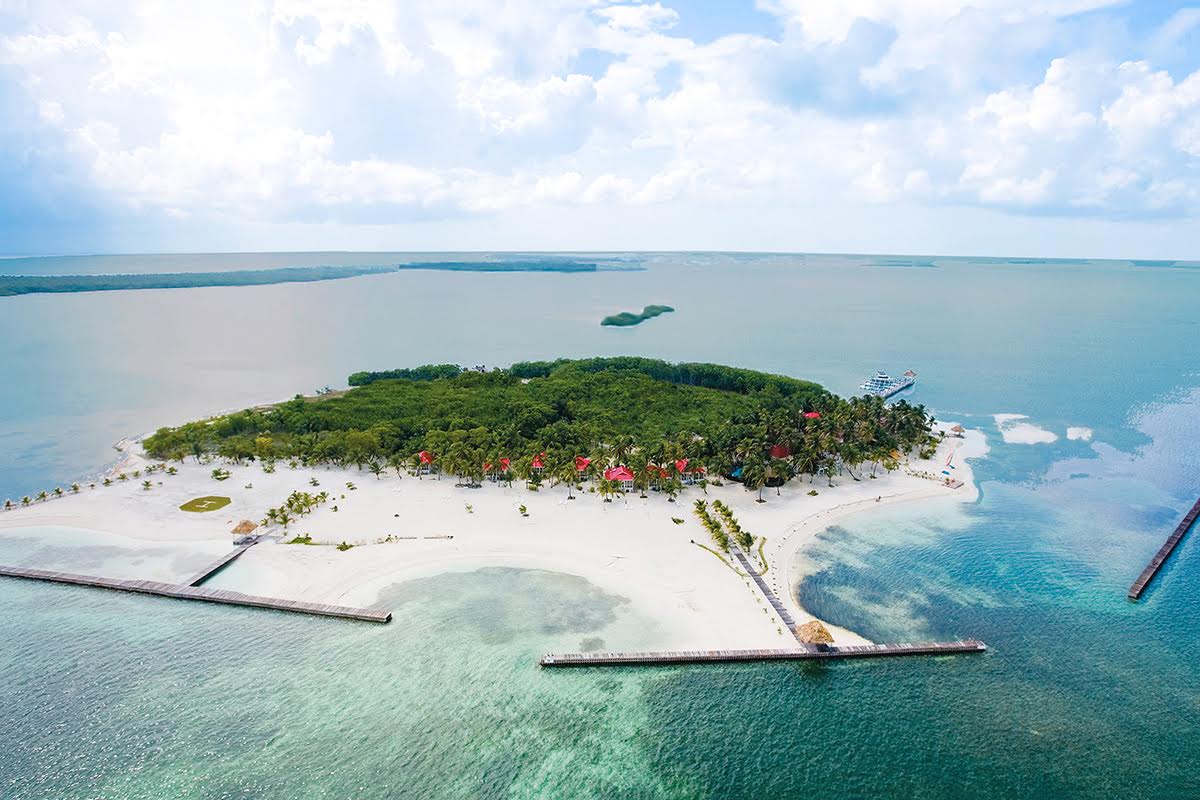 An aerial view of Turneffe Island Resort 