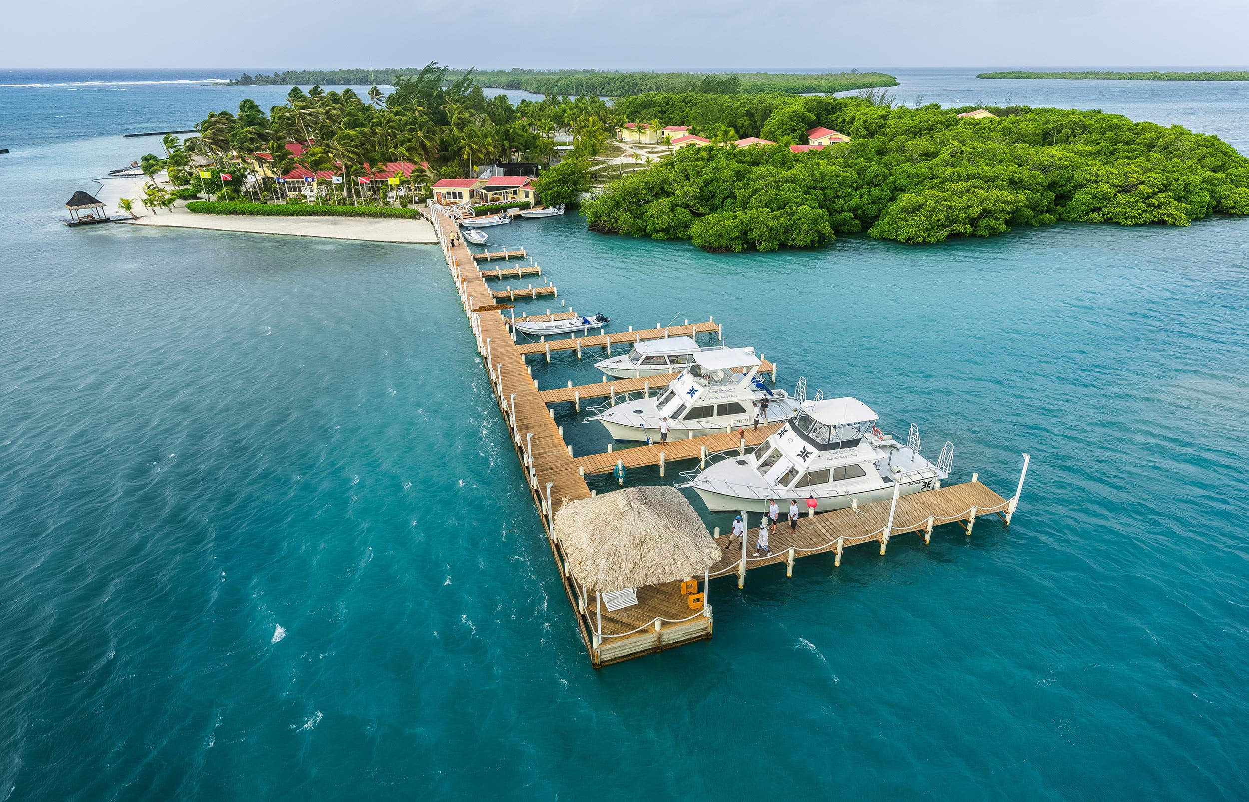 The dive center is located at the base of the resort's main dock, where it is just a short walk away from guest rooms.