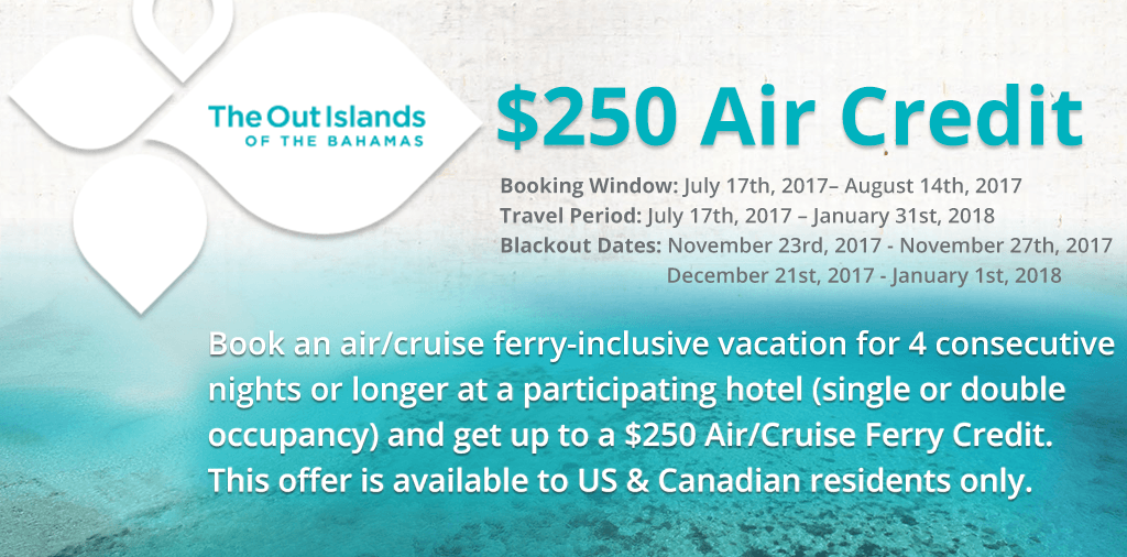 $250 Bahamas Air Credit $250 Bahamas Air Credit