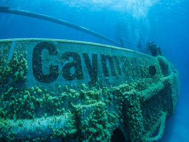 USS Kittiwake wreck in Grand Cayman