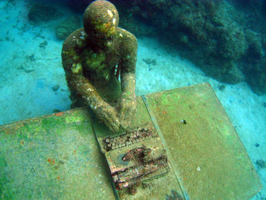 The Molinere Underwater Sculpture Park features a collection of ecologically friendly underwater contemporary art that will eventually become the foundation for new corals and sponges to grow on in the waters of Grenada